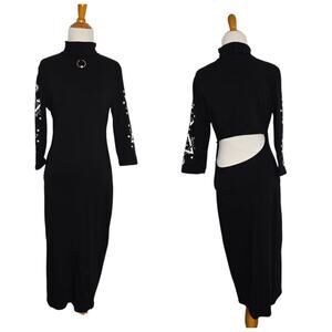 Disturbia Goth Sheath Dress Zodiac Symbols Mystical Cut Out Sexy Women 6